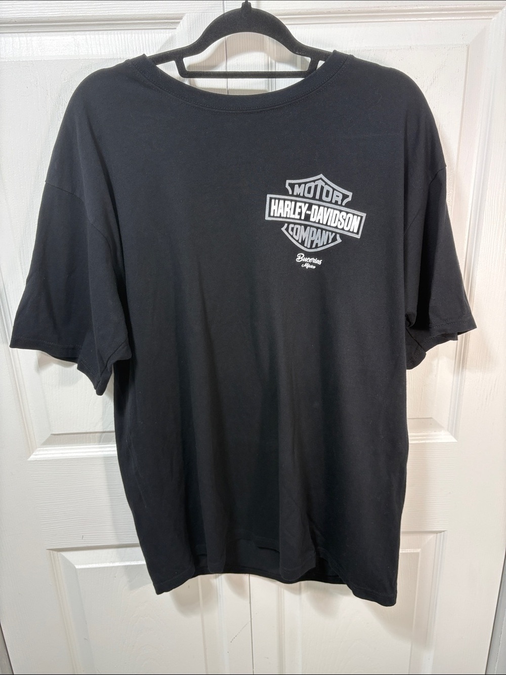 Harley-Davidson Black T-Shirt with White Logo Chest Print